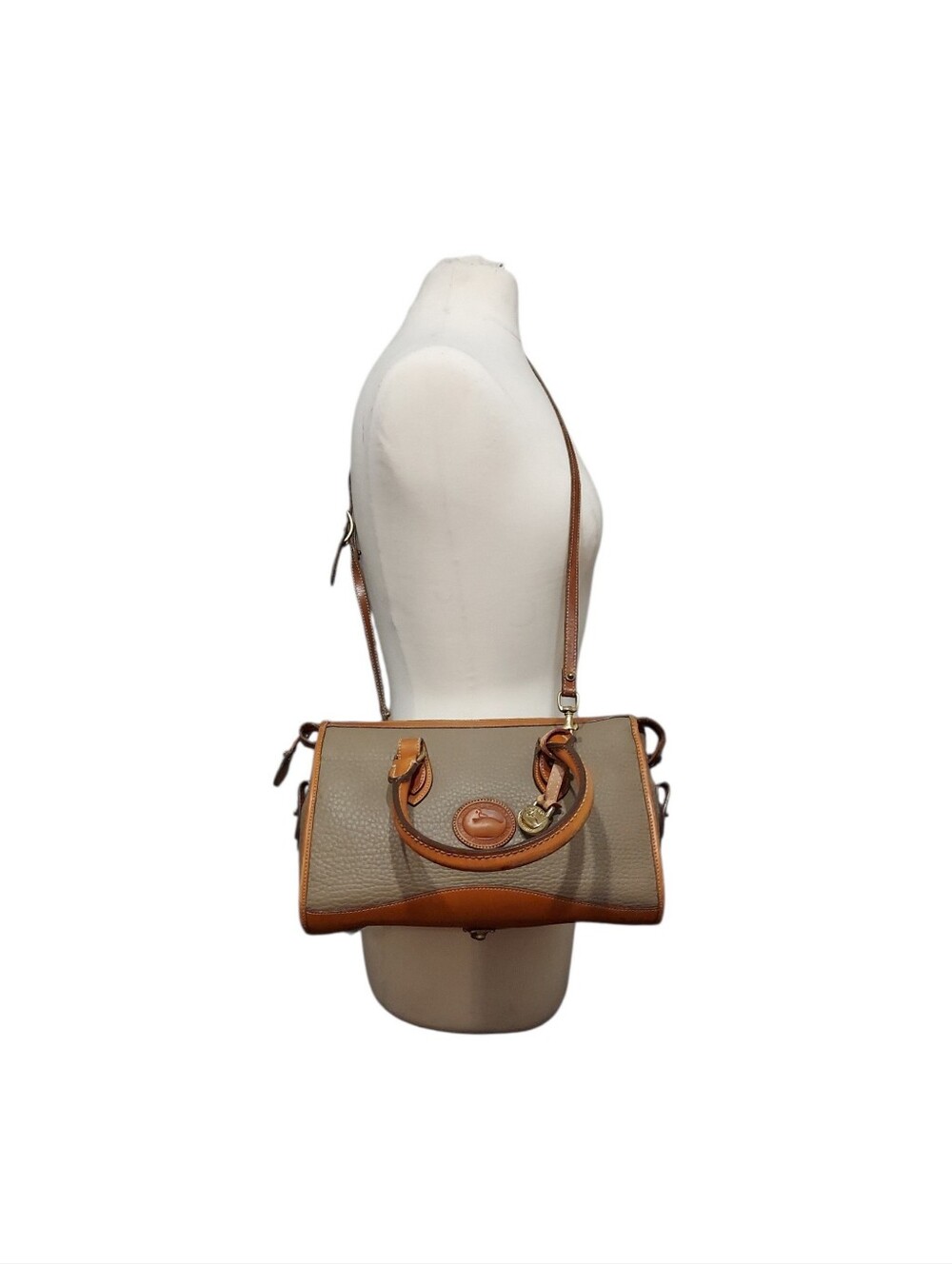Dooney & Boutke Vintage All Weather Leather Satchel With Shoulder Strap - Picture 3 of 13